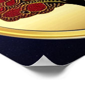 Detaillierte Rote Tree-Plakat Poster (Ecke)