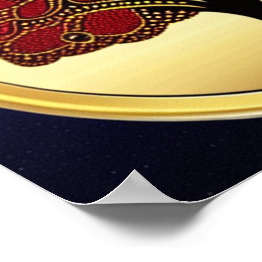 Detaillierte Rote Tree-Plakat Poster (Ecke)