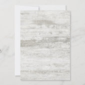 Detaillierte Rustikale Holzschnitzel Hochzeit Einladung (Rückseite)