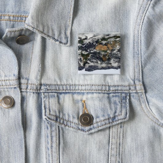 Detaillierte Satellitenansicht der Erde Button (Beispiel)