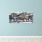 Detaillierte Satellitenansicht der Erde Leinwanddruck (Insitu (Holzboden))