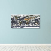 Detaillierte Satellitenansicht der Erde Leinwanddruck (Insitu (Holzboden))