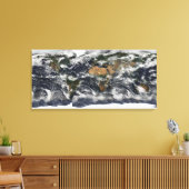 Detaillierte Satellitenansicht der Erde Leinwanddruck (Insitu (Wohnzimmer))