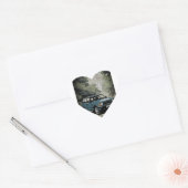 detaillierte Stift- und Farbabbildungen eines Bere Herz-Aufkleber (Umschlag)