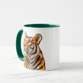 Detaillierte Tiger-Illustration Tasse (Vorderseite Links)