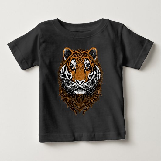 Detaillierte Tigerfront Baby T-shirt (Vorderseite)