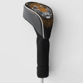 Detaillierte Tigerfront Golf Headcover (angewinkelt)