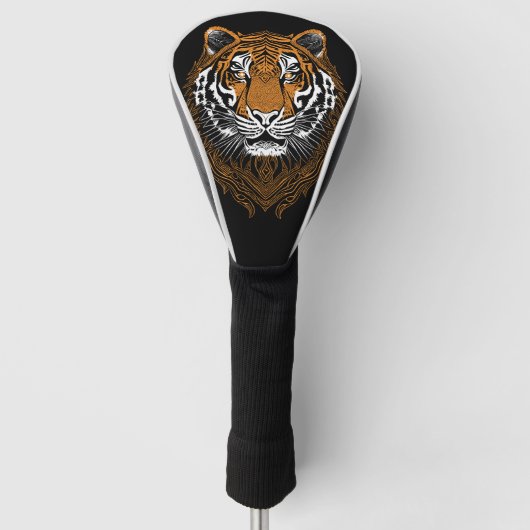 Detaillierte Tigerfront Golf Headcover (Vorderseite)
