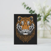 Detaillierte Tigerfront Postkarte (Stehend Vorderseite)