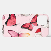 Detaillierte Tropenschmetterlinge: Vintages Muster Case-Mate iPhone Hülle (Rückseite (Horizontal))