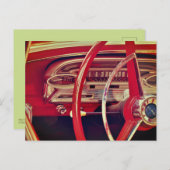 Detaillierte Übersicht über das Vintage Fahrzeug v Postkarte (Vorne/Hinten)
