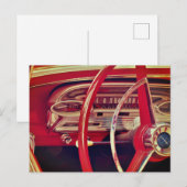 Detaillierte Übersicht über das Vintage Fahrzeug v Postkarte (Vorne/Hinten)