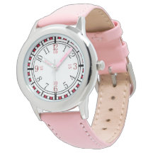 Detaillierte Uhr in verschiedenen Farben