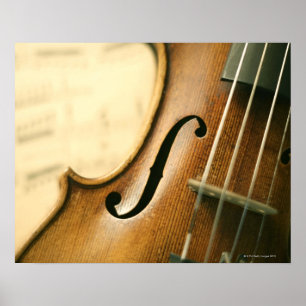 Detaillierte Violine Poster