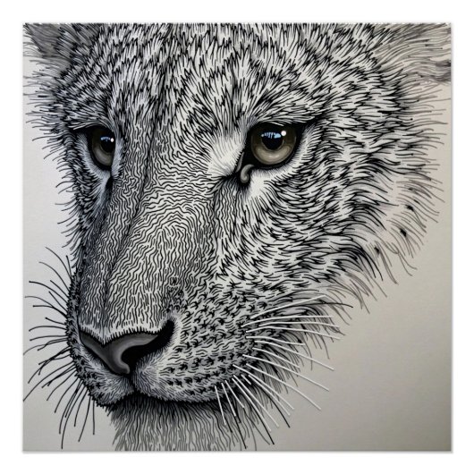 Detaillierte Wolfspur Poster (Vorderseite)