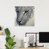 Detaillierte Wolfspur Poster (Heimbüro)