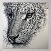 Detaillierte Wolfspur Poster (Vorne)