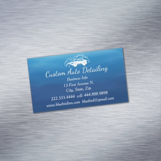 Detaillierter Autowasch für Auto Magnetische Visitenkarte (Beispiel)