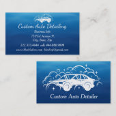 Detaillierter Autowasch für Auto Visitenkarte (Vorne/Hinten)