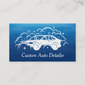 Detaillierter Autowasch für Auto Visitenkarte (Rückseite)