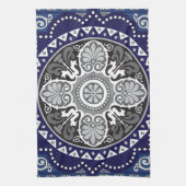 Detaillierter Blumenstrauß Paisley Design Geschirrtuch (Vertikal)