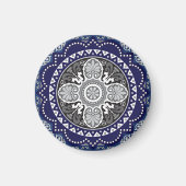 Detaillierter Blumenstrauß Paisley Design Magnet (Vorne)
