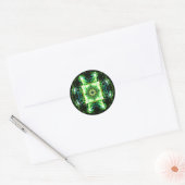 Detaillierter Glaseffekt Mandala Runder Aufkleber (Umschlag)