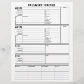 Detaillierter Passwort-Tracker mit 2-Schritt-Verif Flyer (Hinten)