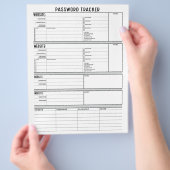 Detaillierter Passwort-Tracker mit 2-Schritt-Verif Flyer (Hand)