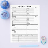 Detaillierter Passwort-Tracker mit 2-Schritt-Verif Flyer (Einzeln)