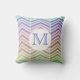 Detaillierter Regenbogen und Zickzack Muster Kissen