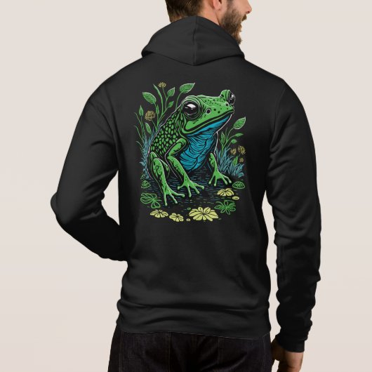 Detaillierter Teigfrosch Hoodie (Rückseite)