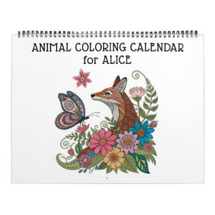 Detaillierter Tier-Malender-Kalender Kalender