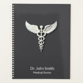 Detaillierter weißer Caduceus medizinischer Anthra Planer (Vorderseite)