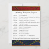 Detailliertes Afrozentrisches Hochzeitsprogramm fü Einladung (Rückseite)