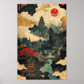 Detailliertes Asien-Roadmap-Poster Poster (Vorne)