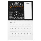Detailliertes Astronomiesymbol Kalender (Mär 2026)