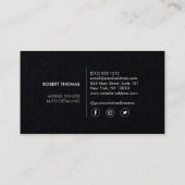 Detailliertes Auto, Reparatur auf schwarzem Papier Visitenkarte (Rückseite)