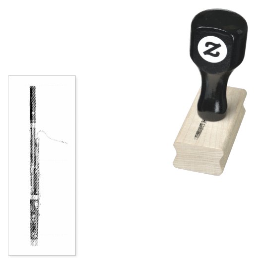 Detailliertes Bassoon Image Gummistempel (Stempel)