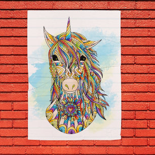 Detailliertes Einhorn-Großfarben-Poster Poster