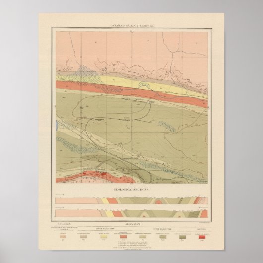 Detailliertes Geologie-Blatt XII Poster (Vorne)
