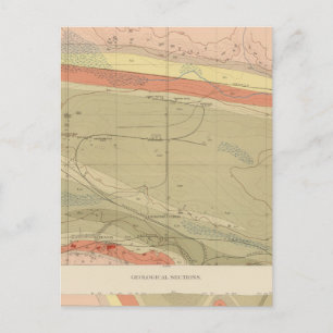 Detailliertes Geologie-Blatt XII Postkarte