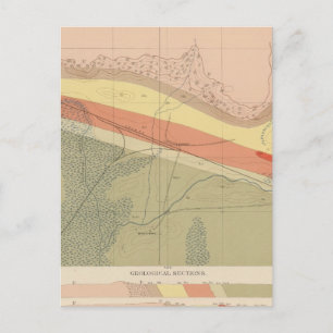 Detailliertes Geologie-Blatt XVI Postkarte