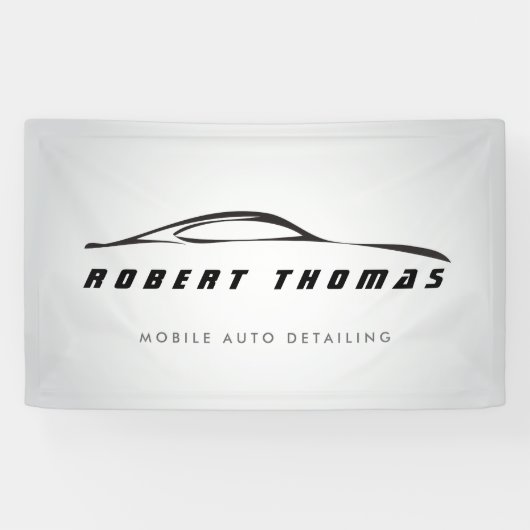 DETAILLIERTES GRAUES AUTO, AUTO-REPARATUR BANNER (Horizontal)