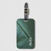 Detailliertes grünes Bananenblatt - tropisches bot Gepäckanhänger (Vorderseite Vertikal)