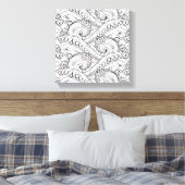 Detailliertes Muster für Blumenmuster Doodle 6 Leinwanddruck (Insitu (Schlafzimmer))