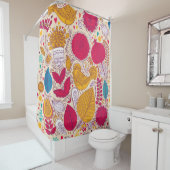 Detailliertes Muster für Vintages Blumenmuster Duschvorhang (Beispiel)