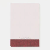 Detailliertes Rotes Blumenwallpaper Post-it Klebezettel (Vorderseite)