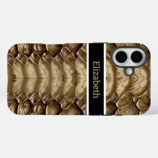 Detailliertes Schlangenhautmuster Case-Mate iPhone Hülle (Rückseite (Horizontal))