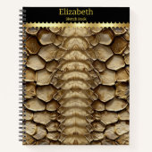 Detailliertes Schlangenhautmuster Notizblock (Vorderseite)